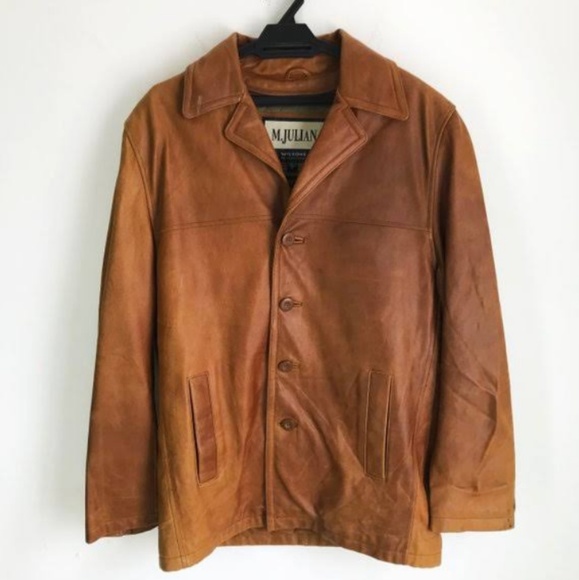 M. Julian Wilson's Leather Cognac Jacket/Coat - Picture 3 of 3